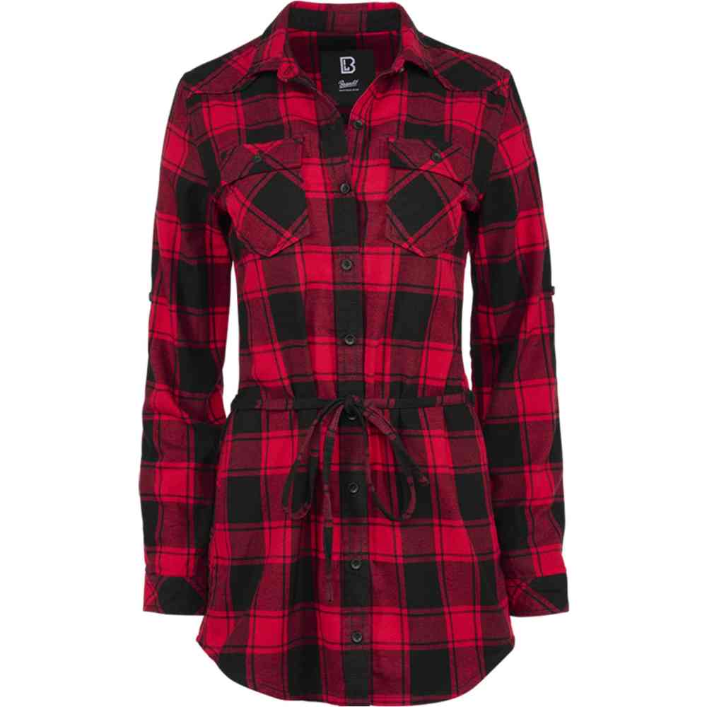 Brandit - Longshirt Lucy Korte jurk - Rood/Zwart
